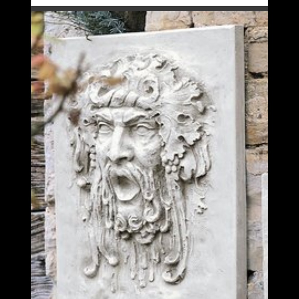 Opimus and Vappa God and Goddess of The Grapes, Italian-Style Wall Sculpture: